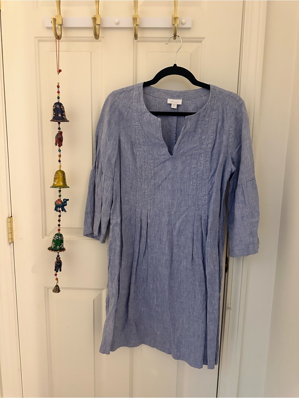 J. Jill Chambray Blue 100% Linen Dress